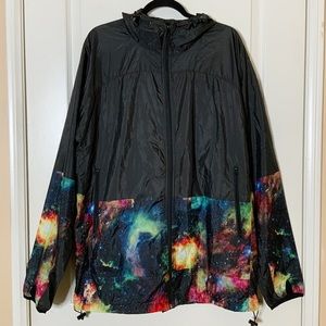 Rue21 Galaxy Men’s Windbreaker. Can be matched with so many bottom colors